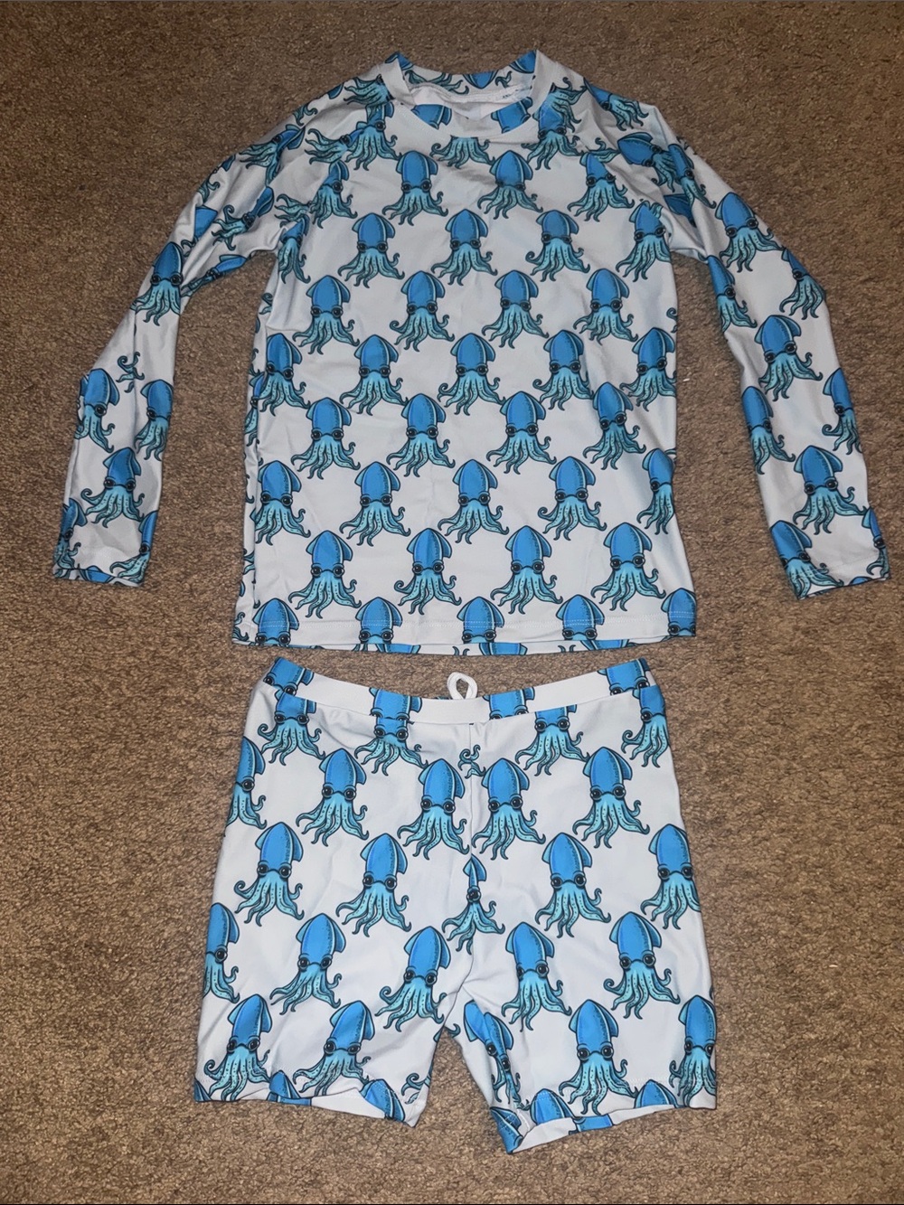 Kids' Blue Squid Bathing Suit 7-8T - NWOT